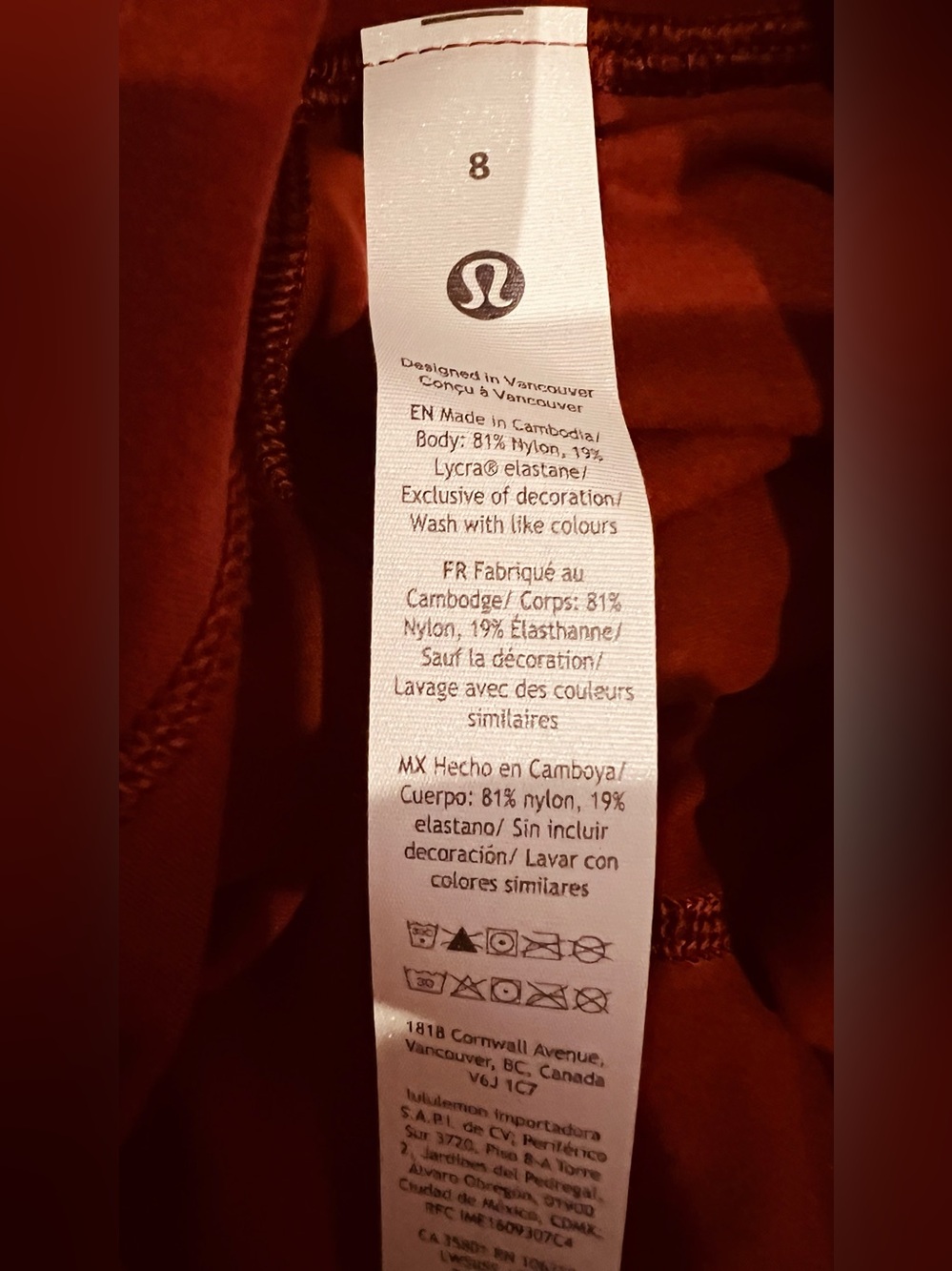 NWT Lululemon Align No Line High-Rise Pant 28” Cranberry Charm Size 8 - Picture 7 of 9